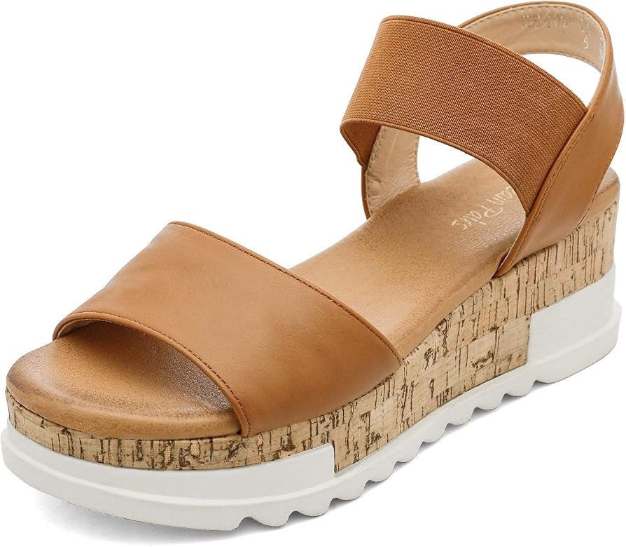 DREAM PAIRS Women's Open Toe Ankle Strap Casual Flatform Platform Sandals | Amazon (CA)