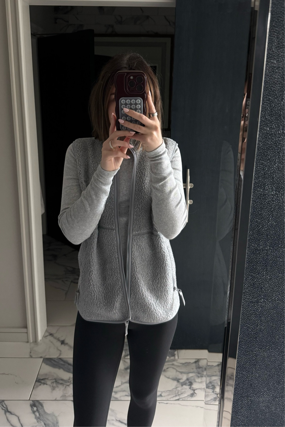 cozy vests and the best long sleeves ever

wearing size S in both