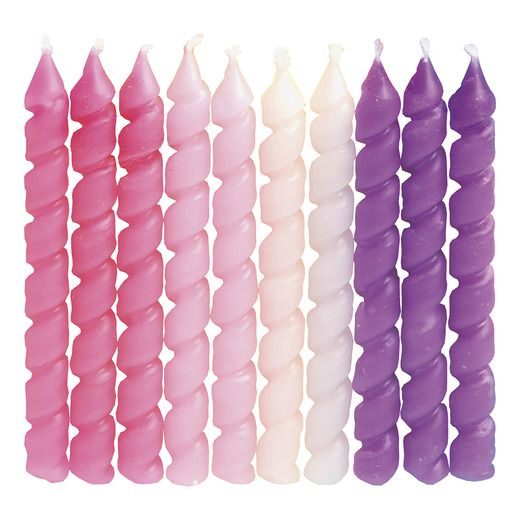 spiral birthday candles 10-count - pink/purple | Five Below