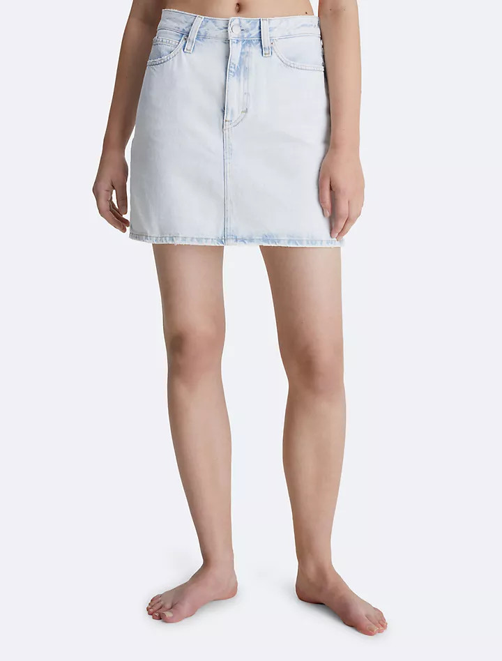 High Waist A-Line Denim Mini Skirt | Calvin Klein | Calvin Klein (US)