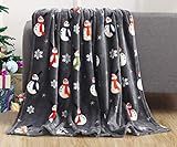 Elegant Comfort Luxury Velvet Super Soft Christmas Prints Fleece Blanket-Holiday Theme Home Décor Fu | Amazon (US)