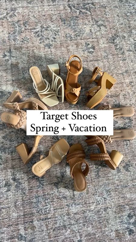 Target shoes. Target sandals. Spring shoes. Vacation shoes. Clear heels. Clear shoes. Wedges. Platform shoes. Mule sandals. Neutral shoes. 

#LTKunder50 #LTKtravel #LTKshoecrush