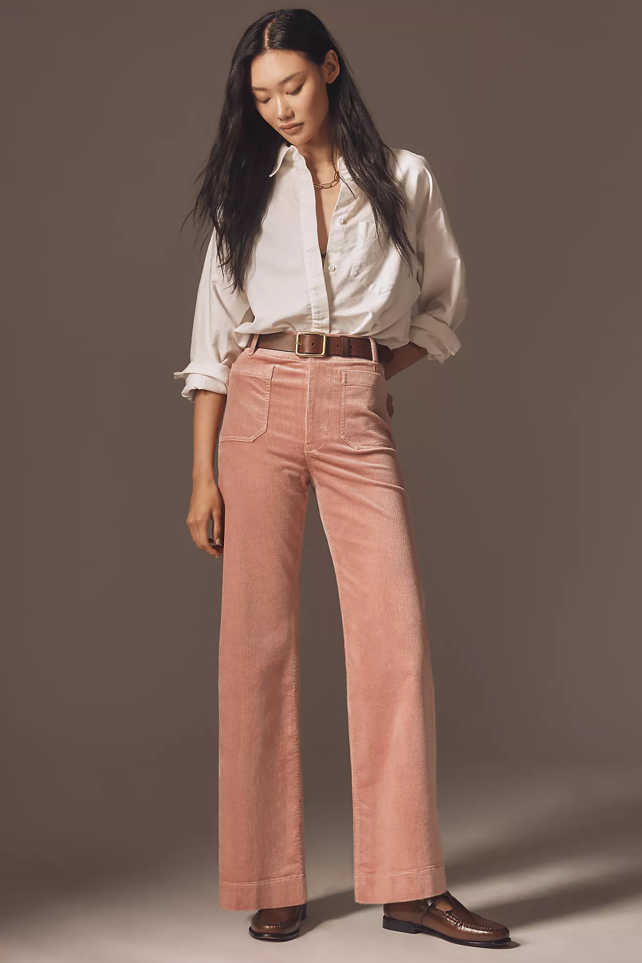The Colette Corduroy Full-Length Wide-Leg Pants by Maeve | Anthropologie (US)