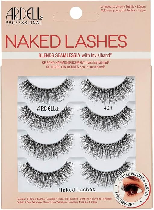 Ardell Naked Strip Lashes 421 – Natural-Looking, Long-Lasting False Eyelashes with Invisiband f... | Amazon (US)