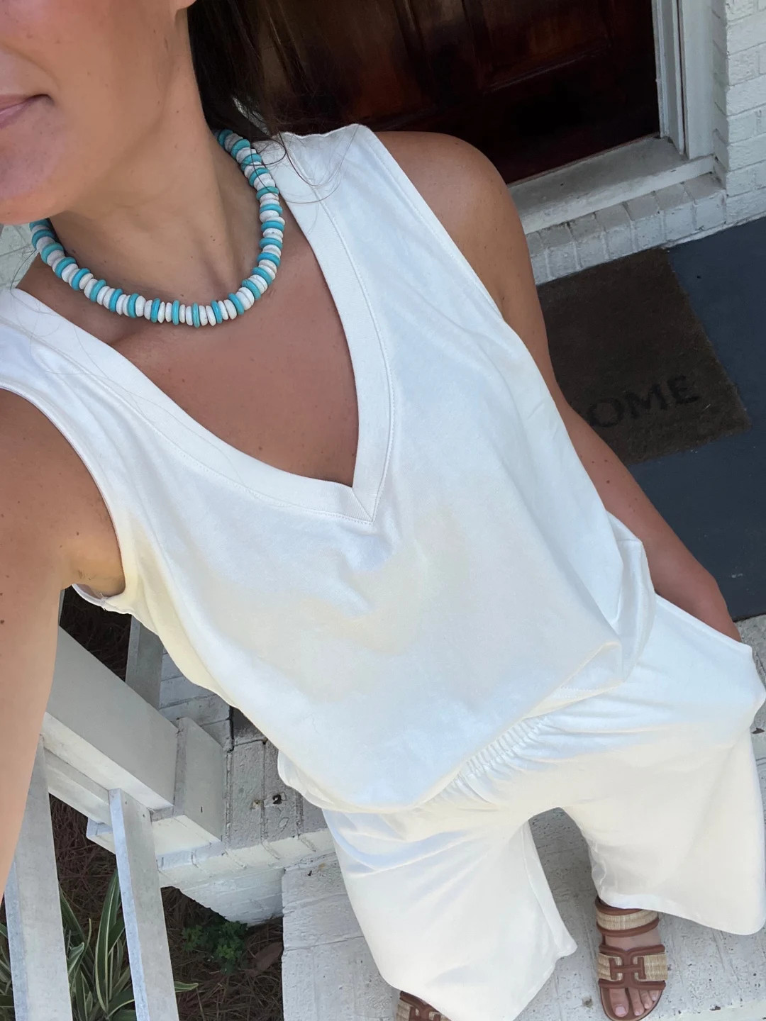 Blue & White Collar Necklace | Etsy (US)