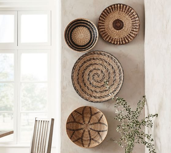 Woven Baskets Wall Art - Set of 4 | Pottery Barn (US)