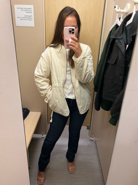 This corduroy cream jacket is plush and comfy. I size up 1 in jackets and felt good in that here! (Wearing a s)
#ltkfall

 

#LTKstyletip #LTKSeasonal #LTKunder100