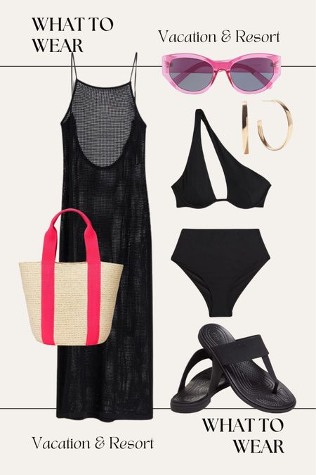 resort wear // vacation outfit idea // black swimsuit outfit 

#LTKfindsunder100 #LTKtravel #LTKswim