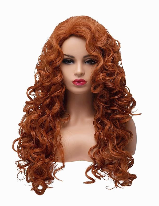 BESTUNG Long Fox Red Hair Curly Wavy Full Head Halloween Wigs for Women Cosplay Costume Party Hai... | Amazon (US)
