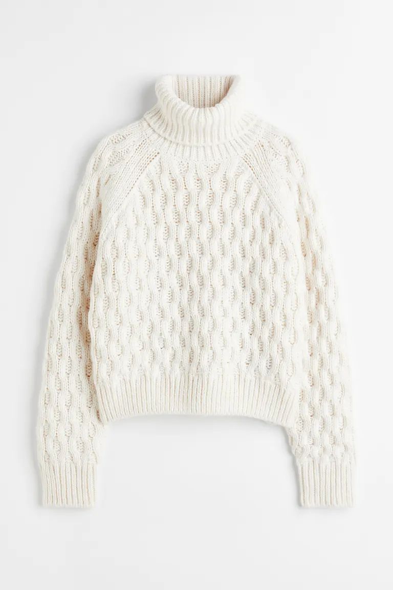 Cable-knit Turtleneck Sweater | H&M (US)