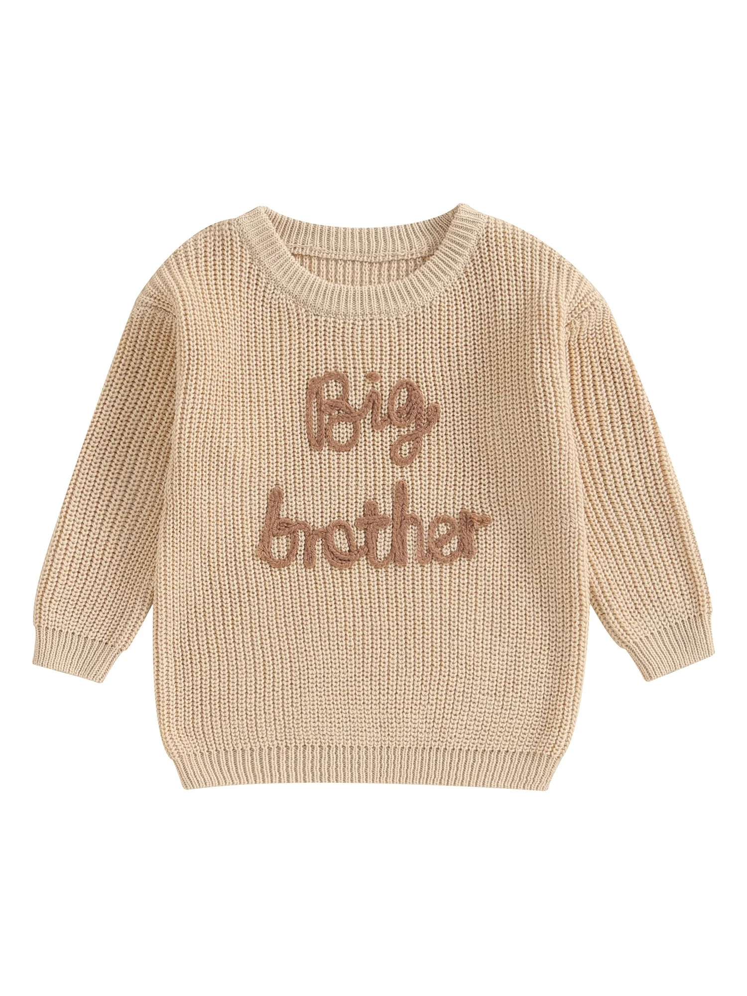 Toddler Baby Boy Sweater Big Brother Little Brother Matching Outfit Letter Long Sleeve Knit Jumpe... | Walmart (US)