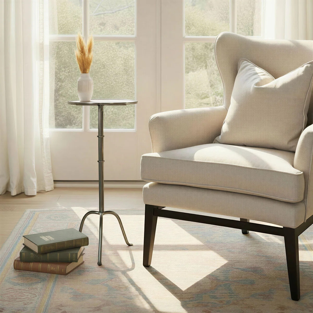 Round Sleek Metal Martini Table | Wayfair North America