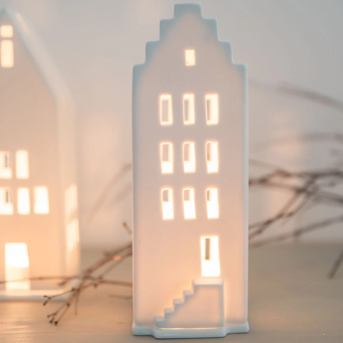 Porcelain Village House - Stepped Gable Roof | Joss & Main