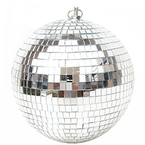 Mirror Disco Ball 8 Inch Hanging Disco Ball for Party Wedding Holiday Home Decoration, Silver | Amazon (US)