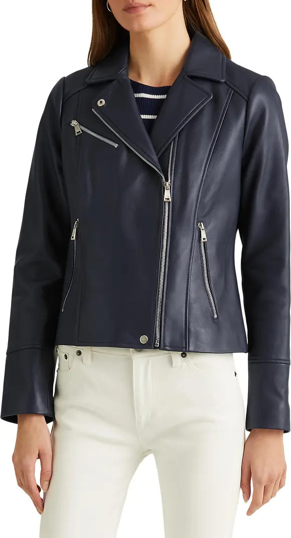 Asymmetric Leather Moto Jacket | Nordstrom