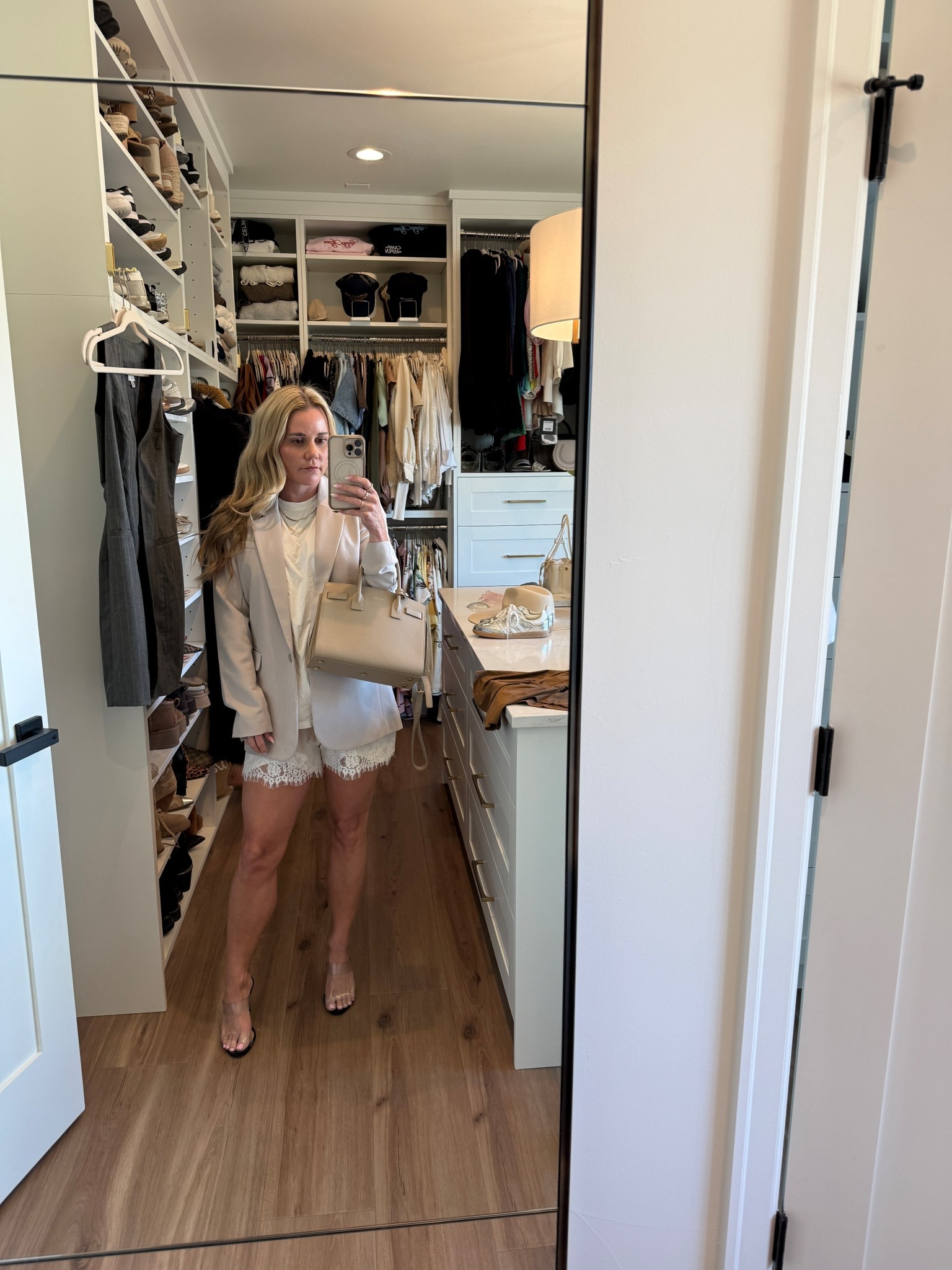 Satin shorts, shorts and blazer, date night outfit 

#LTKootd #LTKdayinmylife #LTKPetite