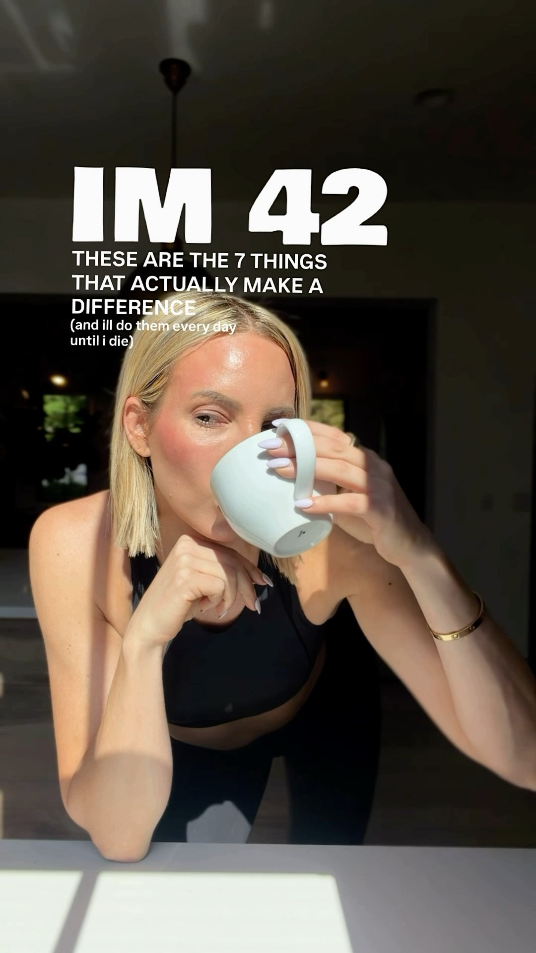 at 42 and as mom of 4 , i’ve never felt better and this routine is a huge reason why👇🏻

1.skin flooding — apply your toner on damp skin, layer your essence on top while it’s still wet, then seal it all in with your moisturizer. your skin will never feel the same after this. I do this every single morning and night.
2.a shot of olive oil — I take a shot every morning before my coffee. The one I use has a very high polyphenol count. Polyphenols fight free radical damage and it shows up directly in your skin.
3.liposomal vitamin c + glutathione — I take these after my shot of olive oil. Vitamin c builds collagen, glutathione brightens from the inside out. the liposomal form actually gets absorbed unlike regular supplements
4.creatine — I put this into my coffee every day. More energy, less brain fog, better muscle tone. not just for the gym and i’m genuinely annoyed nobody told me about this sooner
5.peptides — i take the glow blend everyday (minus the weekends) which is ghk-cu, bpc-157, and tb-500. collagen production, skin elasticity, inflammation. My skin is glowing, my hair is growing like crazy. The results have been insane.
6.red light therapy — consistent use of this has gotten rid of so much redness in my skin. I use this 4/5x a week
7.barrier skincare — if your barrier is broken nothing else you put on your face will work. these korean ceramide creams are what actually fixed mine. I wish I knew about protecting my skin barrier in my 30s.

(Linked all my favorite skin flooding products, including my favorite collagen  masks and a few more of my favorite vitamins)￼

#LTKOver40 #LTKBeauty #LTKstorytime