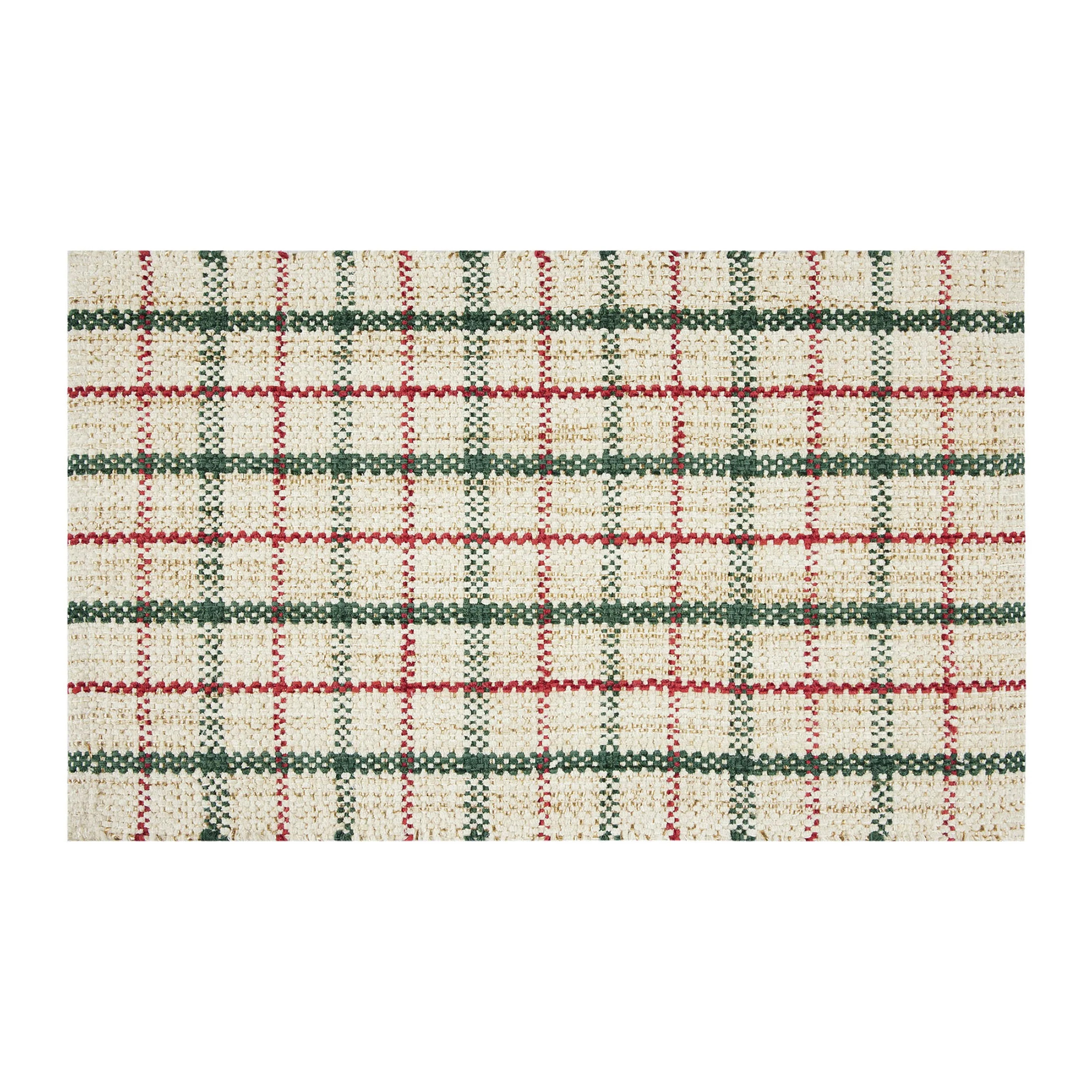 Holiday Time Multi-color Plaid 20" x 34" Accent Rug - Walmart.com | Walmart (US)