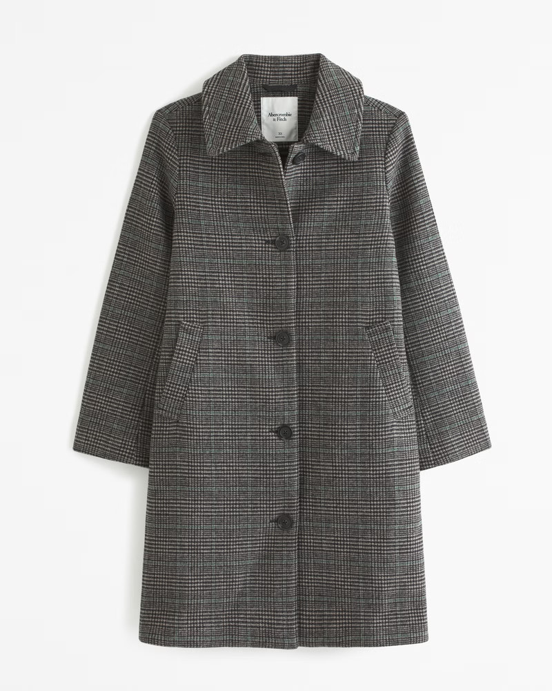 Women's Wool-Blend Mod Coat | Women's New Arrivals | Abercrombie.com | Abercrombie & Fitch (US)
