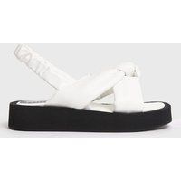Truffle Collection Off White Padded Cross Strap Chunky Sandals New Look | New Look (UK)