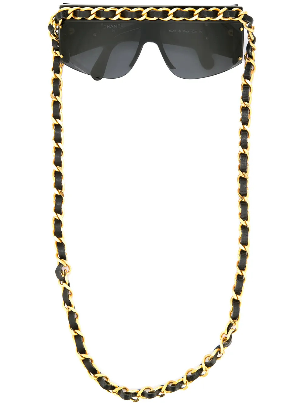 CHANEL Pre-Owned CC Chain Trim Sunglasses - Farfetch | Farfetch Global