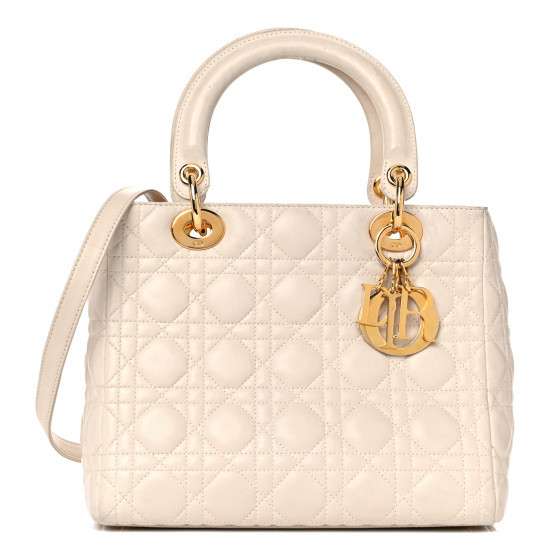 CHRISTIAN DIOR

Lambskin Cannage Medium Lady Dior Light Beige | Fashionphile