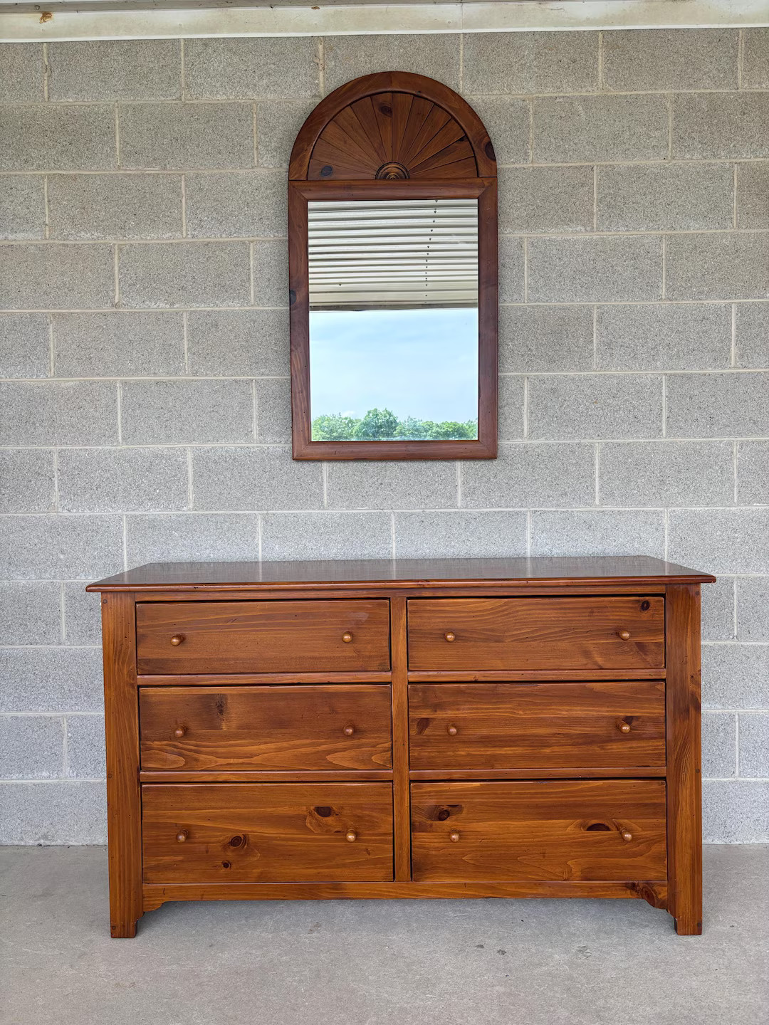 Ethan Allen Country Craftsman Shaker Style 6 Drawer Pine Dresser & Mirror (Shipping is Not Free o... | Etsy (US)