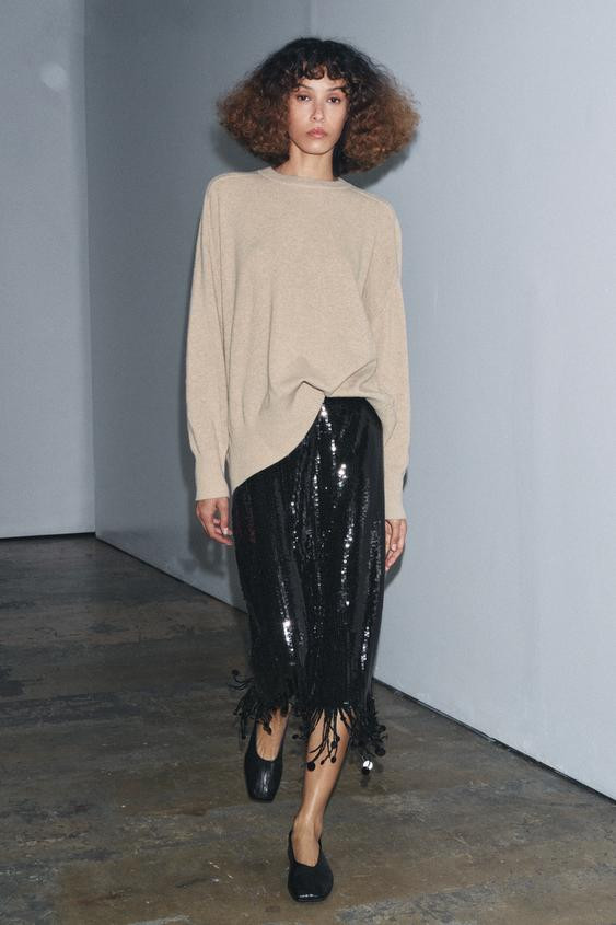 SEQUIN LONG SKIRT ZW COLLECTION | Zara US