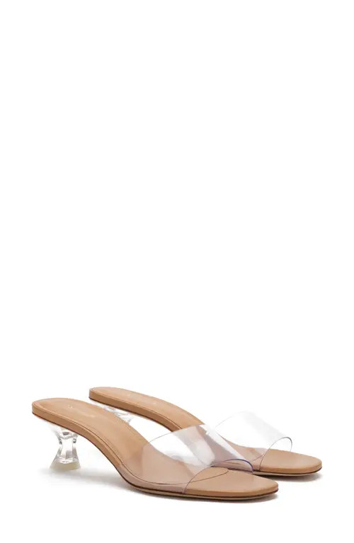 Larroudé Vivi Kitten Heel Slide Sandal in Tan at Nordstrom, Size 5.5 | Nordstrom
