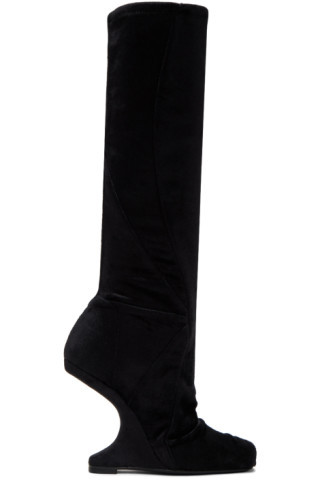 Rick Owens Lilies - Black Cantilever 11 Boots | SSENSE
