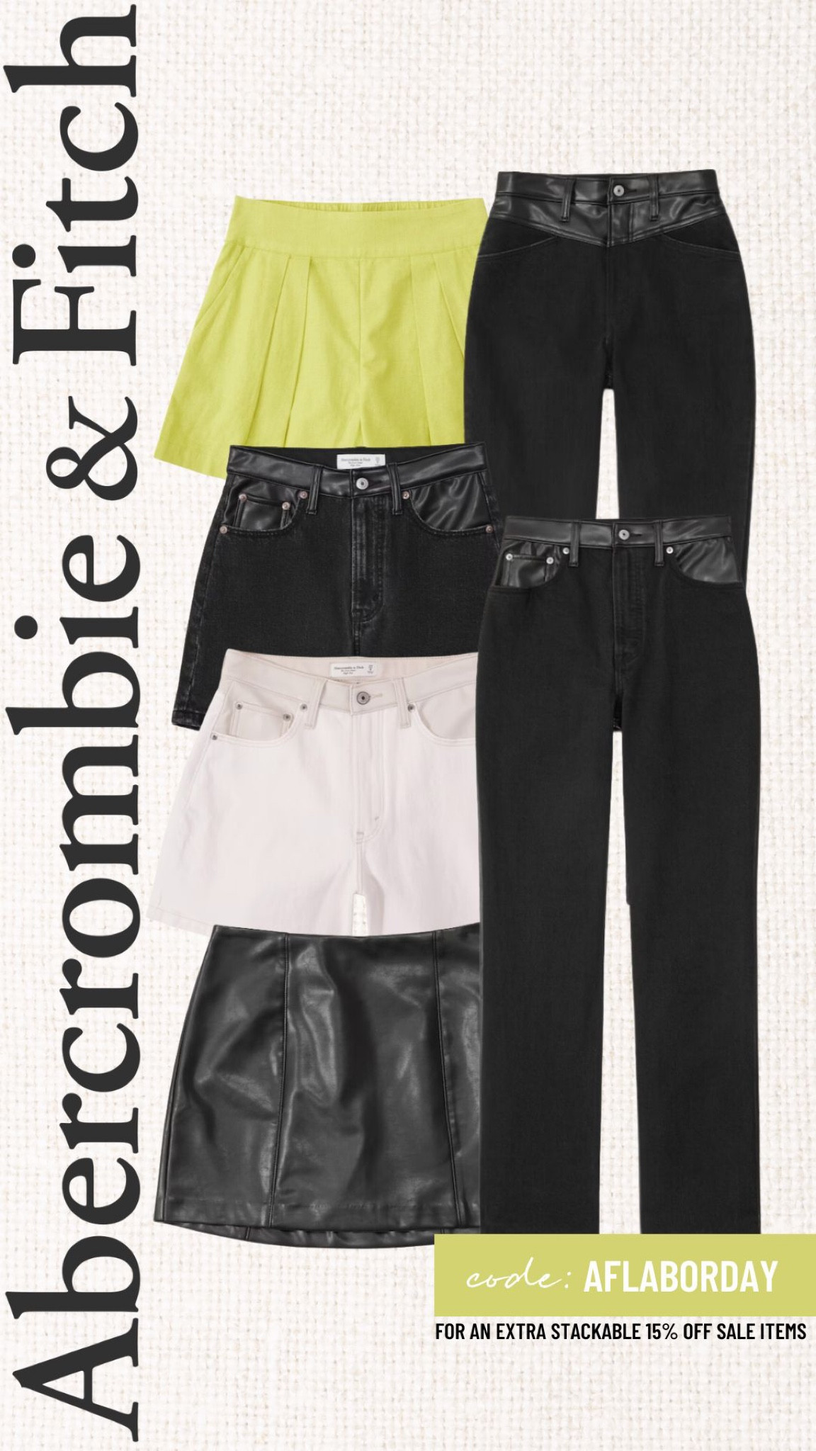 Labor Day sale started early! #abercrombie&fitch #curvestyle #fallfinds #stackablediscount #leatherpants 

#LTKSale #LTKmidsize #LTKSeasonal