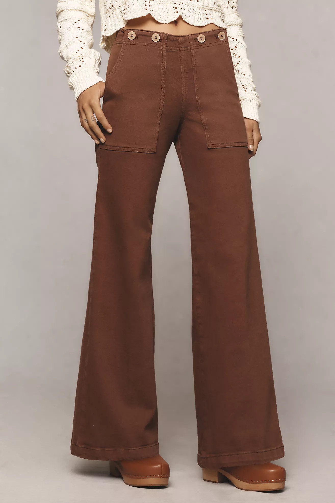 The Kit High-Rise Wide-Leg Utility Trouser Jeans by Pilcro | Anthropologie (US)