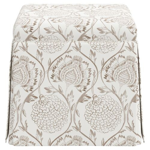 Anne Skirted Ottoman, Ranjit Floral | One Kings Lane