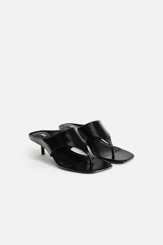 LEATHER HIGH-HEEL SANDALS 50TH ANNIVERSARY | Zara UK