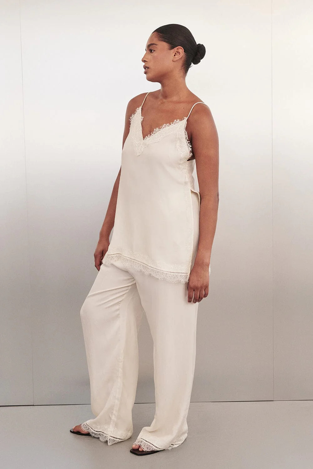 ANDREA SANDSTONE CUPRO LACE PANT | DISSH