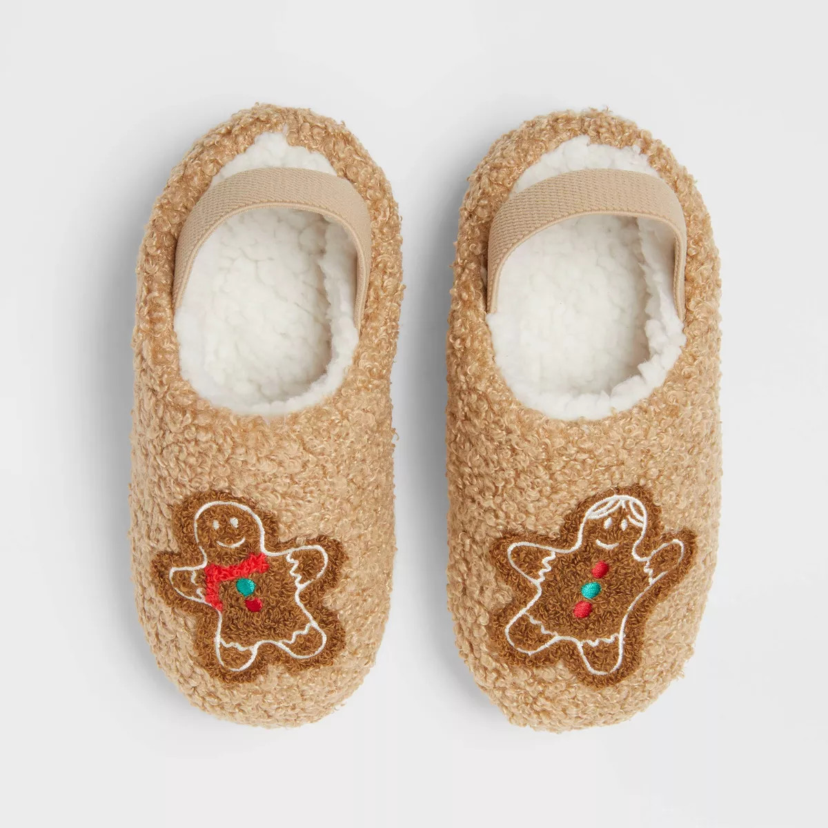 Toddler Gingerbread Scuff Slippers - Wondershop™ Camel 5T-6T | Target