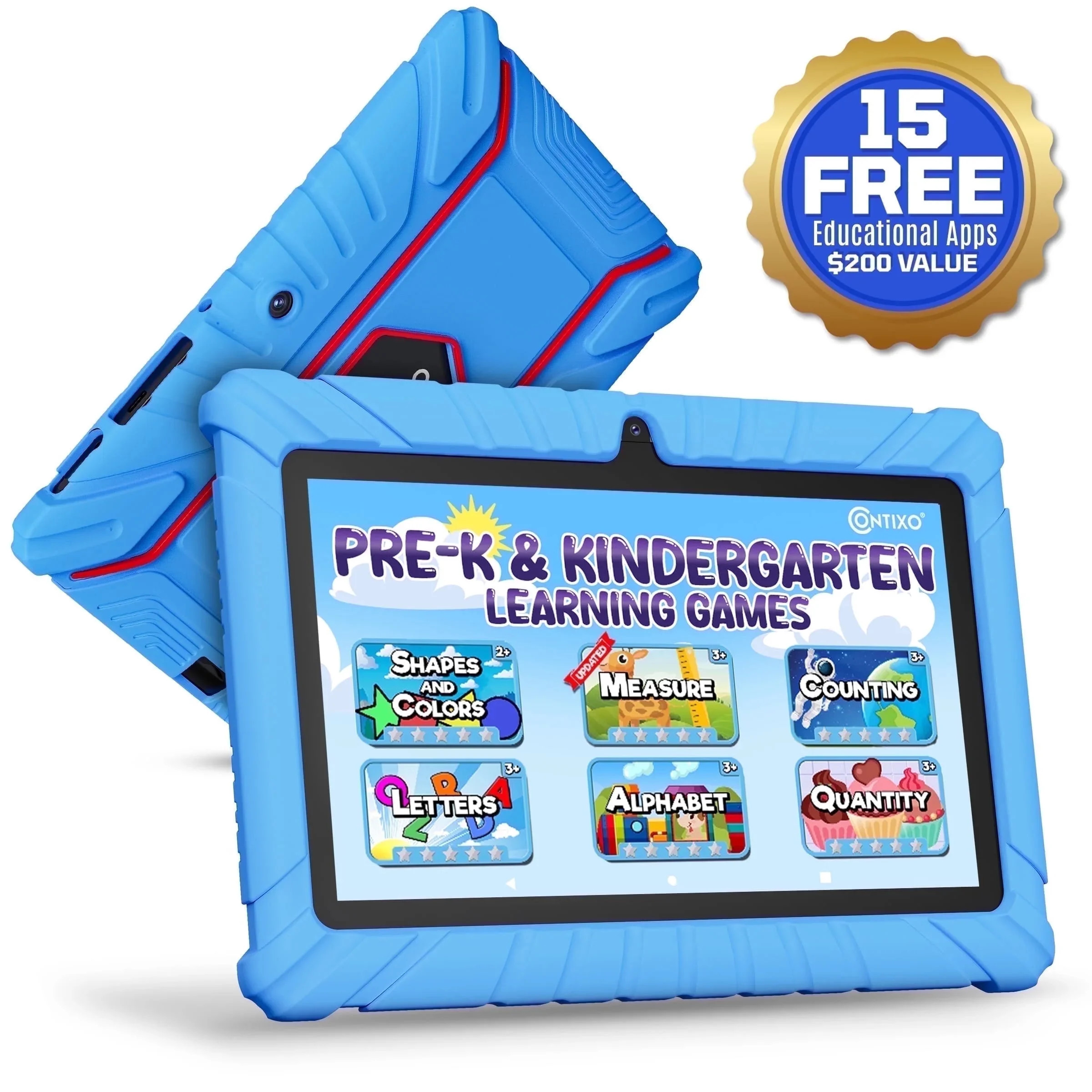 Contixo 7" Kids Tablet, 2025 Model, Ages 3-7, Contixo Academy Preloaded, Kid-Proof Case, Android ... | Walmart (US)