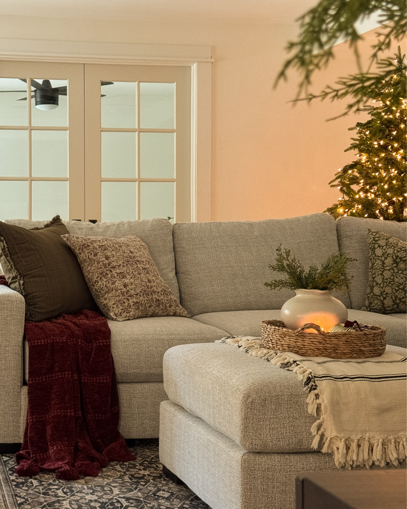 Here are some stills of our family room in our basement all dressed up for Christmas. I am loving the glow of the Christmas tree and mad it took me this long to add one down here. 

#LTKHoliday #LTKHome