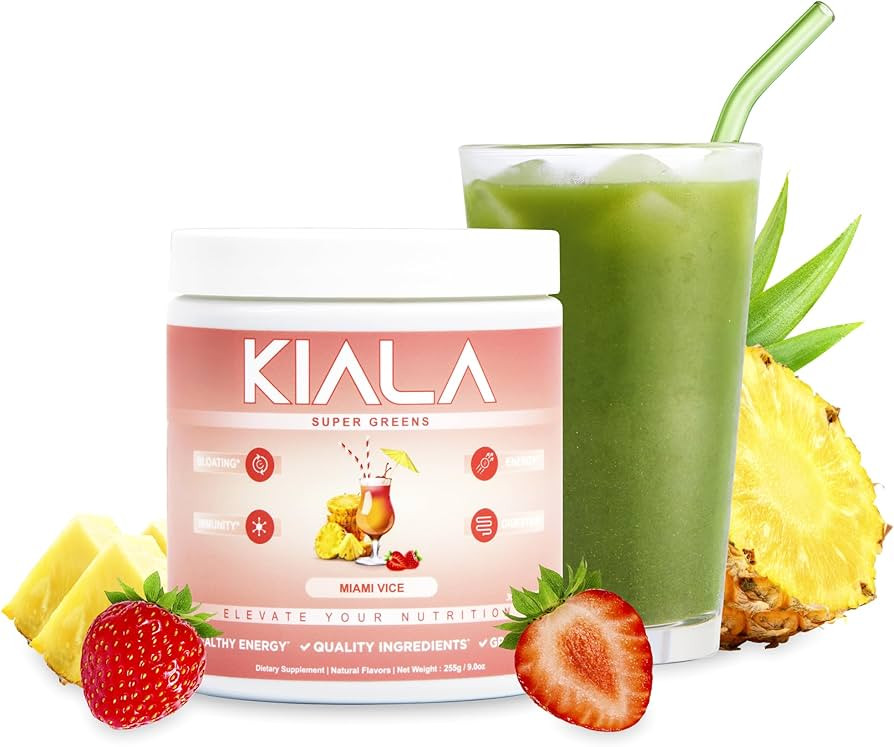 Kiala Nutrition Super Greens, Organic Greens Powder with Spirulina & Chlorella for Digestion, Gut... | Amazon (US)