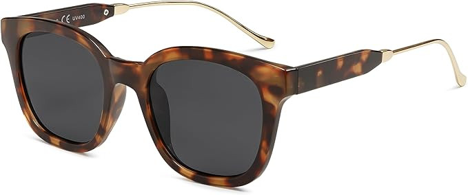 SOJOS Classic Square Polarized Sunglasses Womens Mens Retro Trendy UV400 Sunnies SJ2050 | Amazon (US)