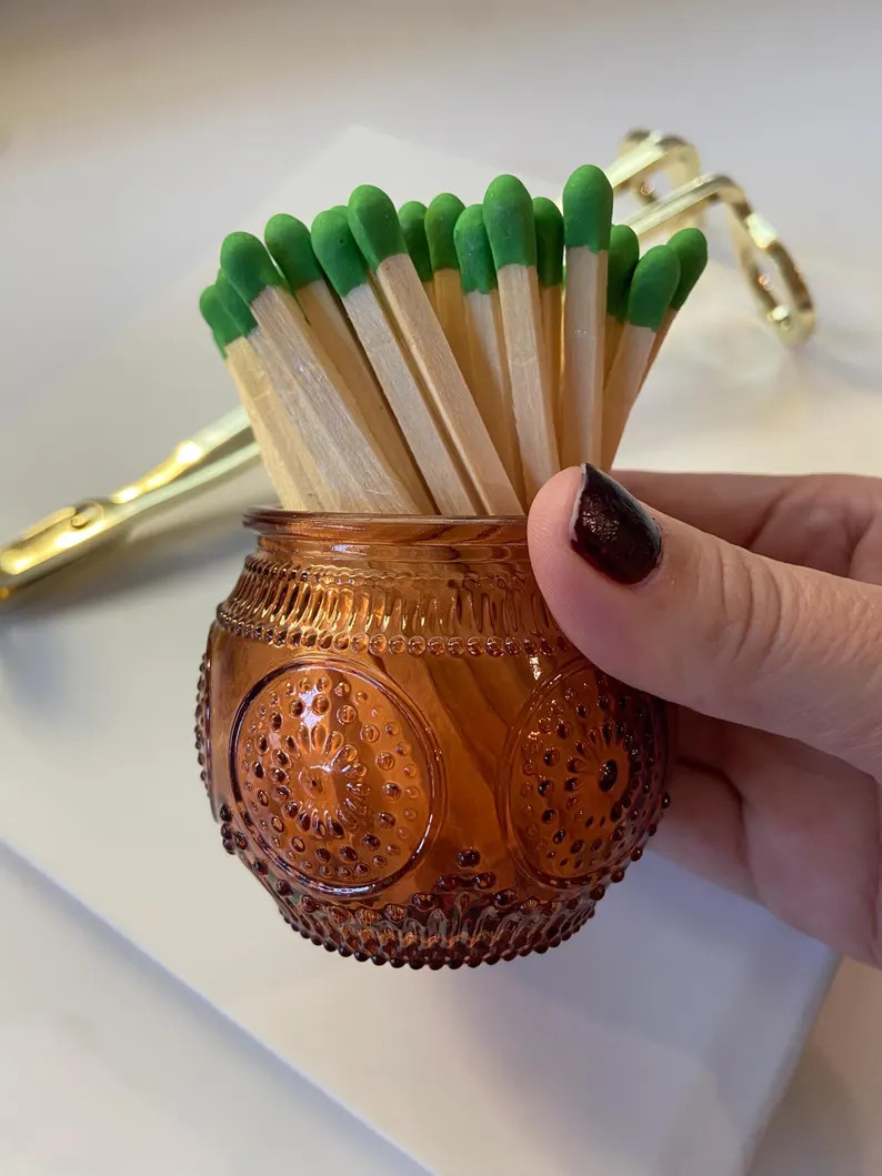 Vintage Match Holder with Matches- Matches Holder, Candles Accessory, Matches holder with striker... | Etsy (US)