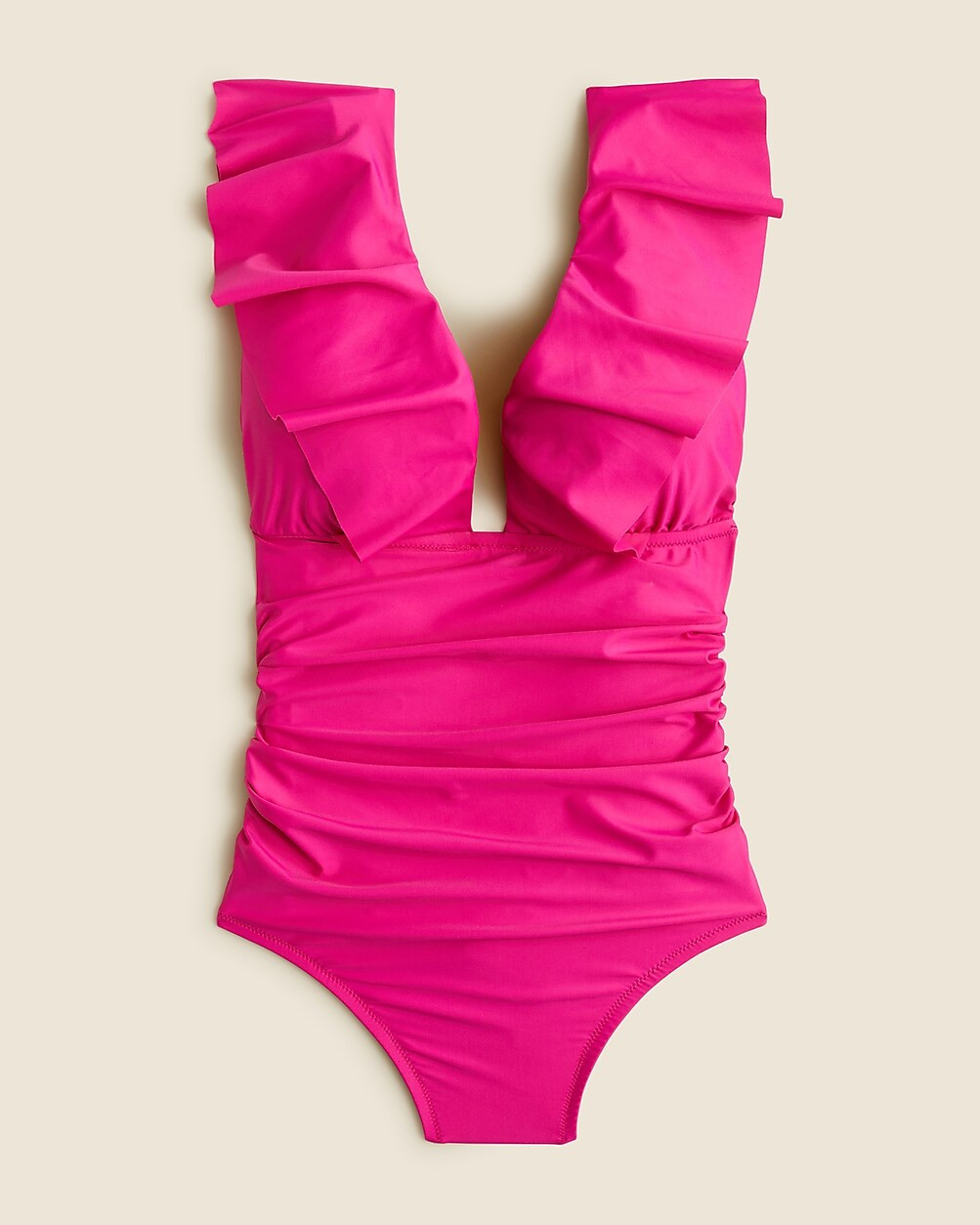 Ruched ruffle one-piece swimsuit | J. Crew US