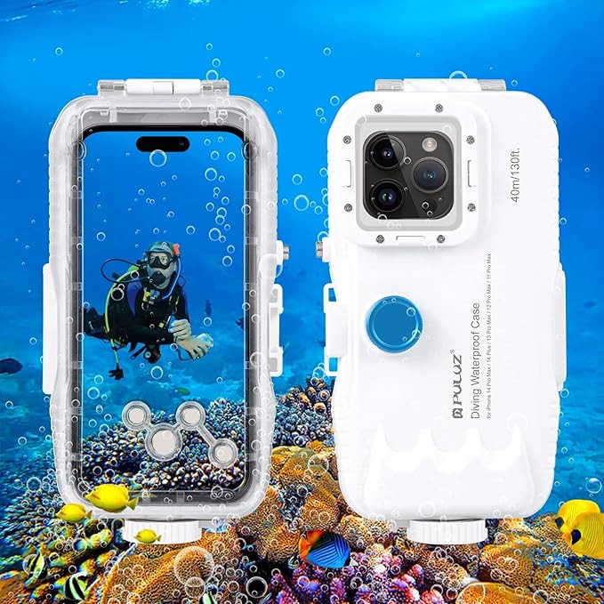 PULUZ Diving Case for iPhone 14 Plus/ 14 Pro Max/ 13 Pro Max / 12 Pro Max / 11 Pro Max, Professio... | Amazon (US)