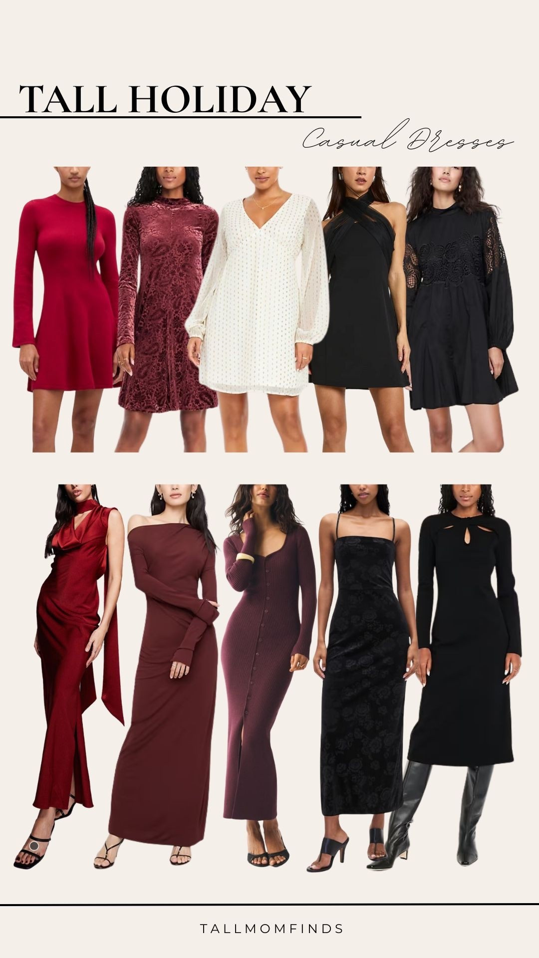 Tall, festive, and effortlessly chic! 

These holiday casual dresses are made to flatter your height and keep you comfy all season long! Perfect for every party, dinner, or cozy night out!

#LTKTall #LTKHoliday #LTKSeasonal