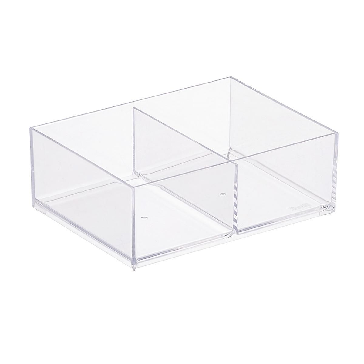 Like-It Small Deep 2-Section Drawer Divider Clear | The Container Store