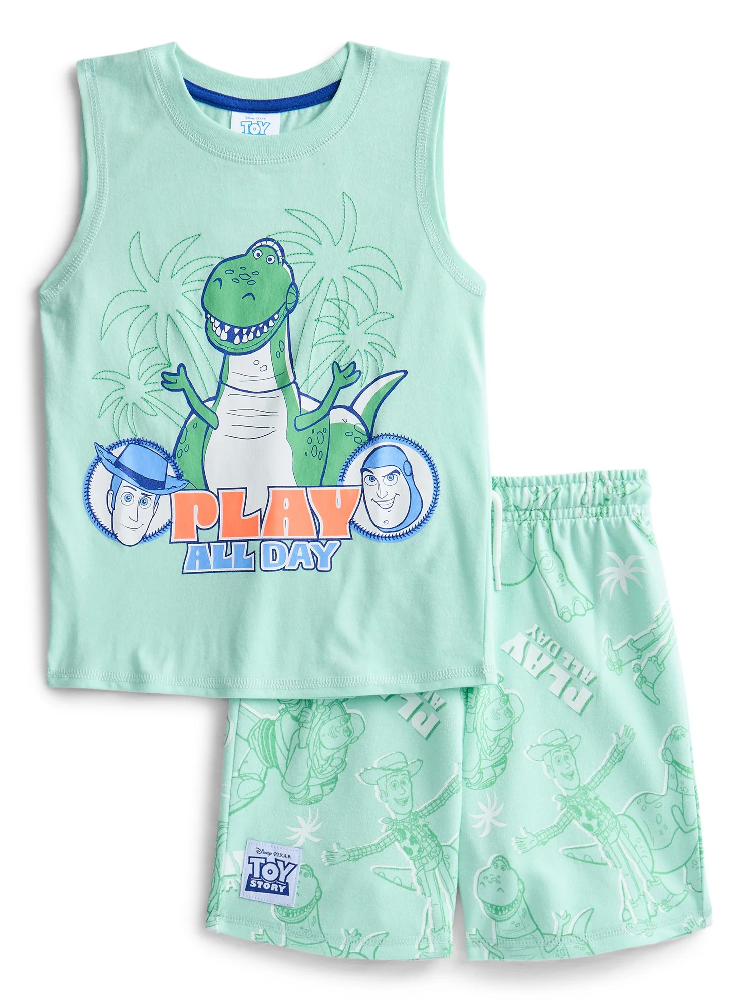 Disney Pixar Toy Story Toddler Boys Graphic Tank Top and Matching Allover Print Shorts Set, 2-Pie... | Walmart (US)