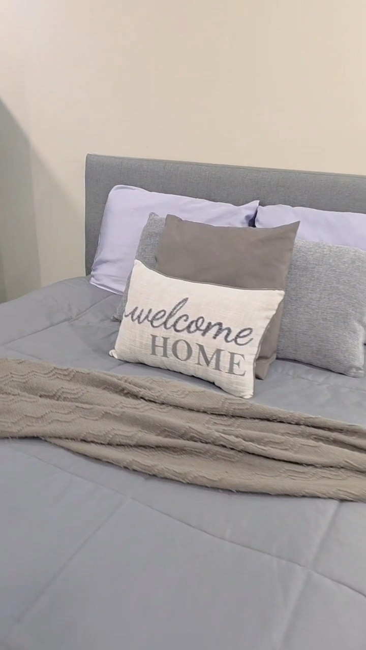 Guest room reset 🛏️ Loving these super soft @BleuBully Bedding  sateen sheets in Dream Blue. The color still works perfectly with my grey guest room and the European closure pillowcases keep everything looking neat and snug. 

 

#LTKHome