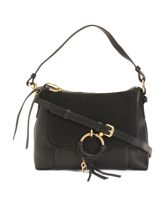 Leather Joan Crossbody Square Shape With Front Hardware | TJ Maxx