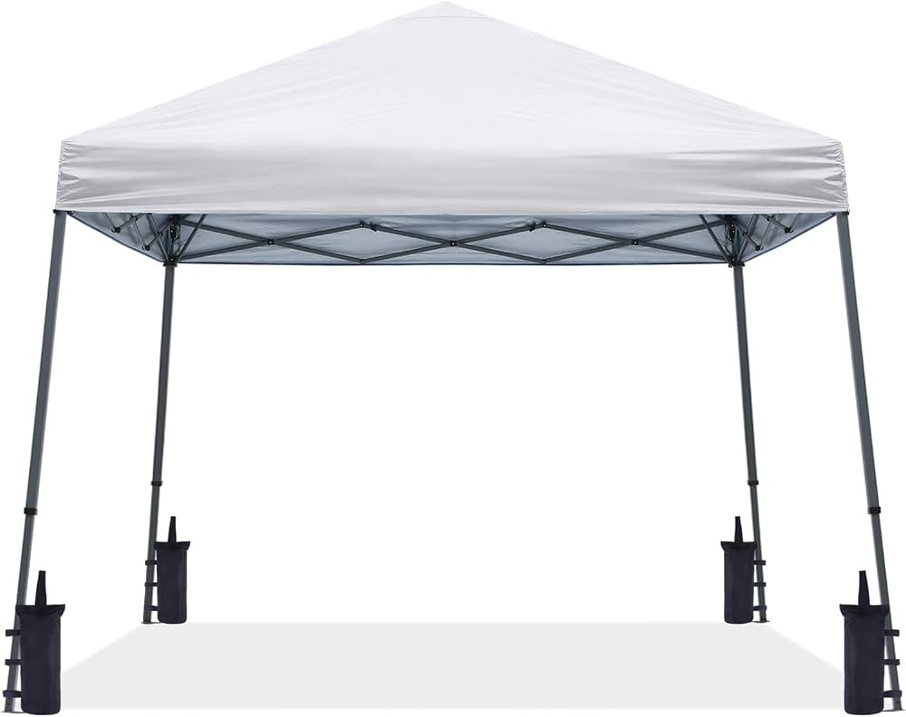 ABCCANOPY Stable Pop up Outdoor Canopy Tent 8 x 8 ft Base / 6 x 6 ft Top, White | Amazon (US)