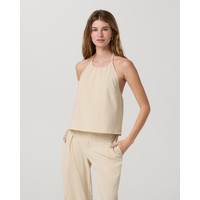 Vuori Villa Shoreline Halter Top | Bleached Sand | XS, Size Extra Small | Vuori Clothing (US & Canada)